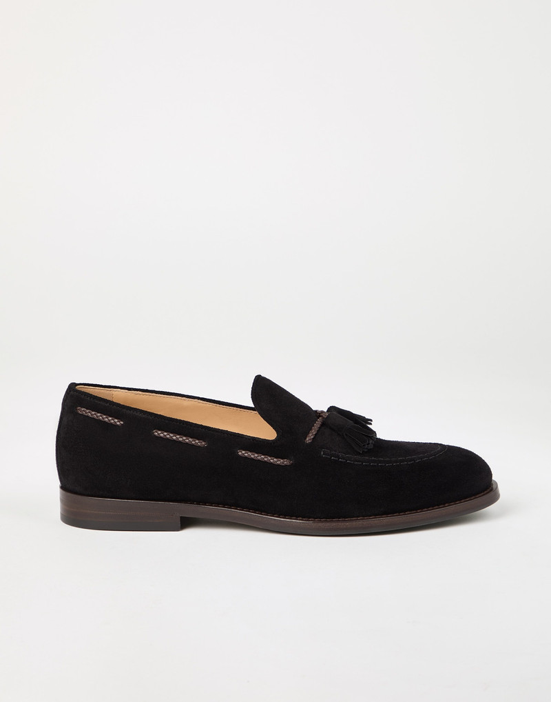Suede loafers with tassels 5