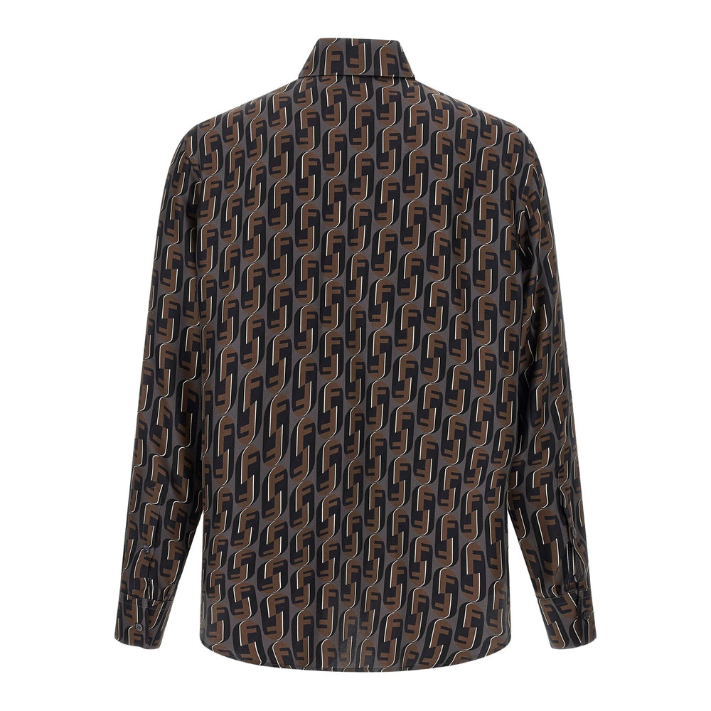 Fendi Brown Shirts Men - 3