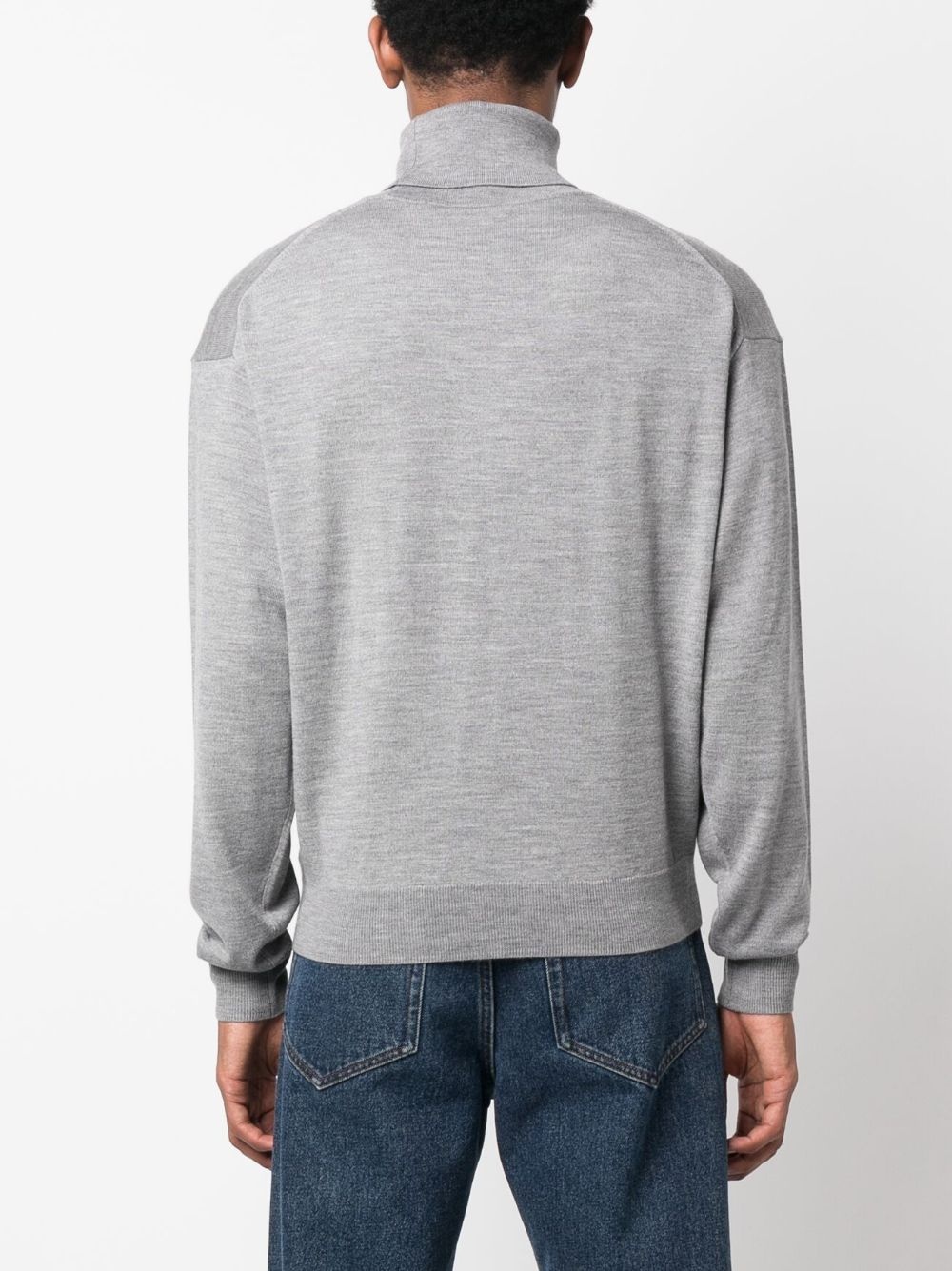 roll-neck fine-knit jumper - 4