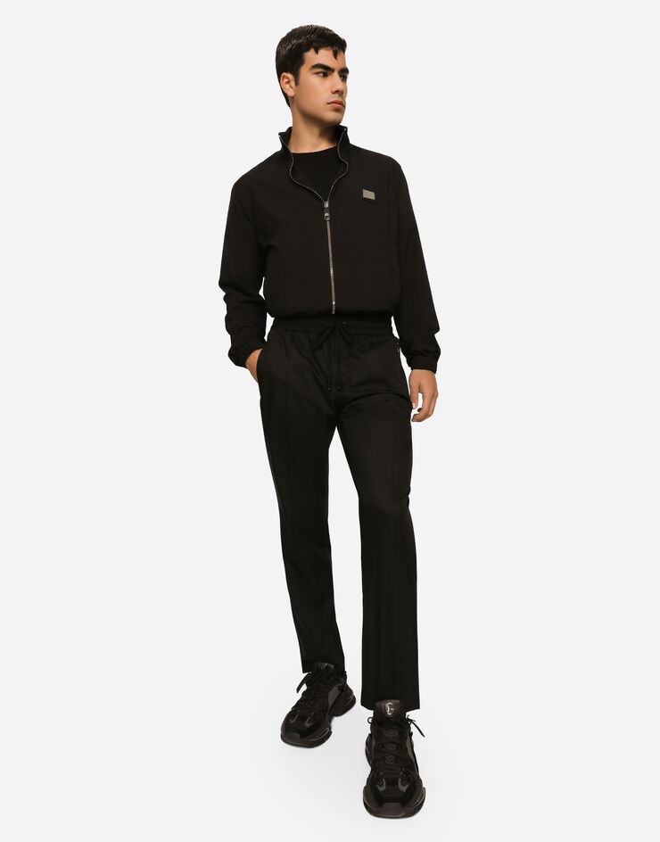 Light nylon jacket with branded tag - 7