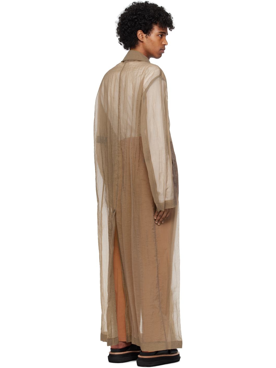 Brown Loose Fit Mac Coat - 3