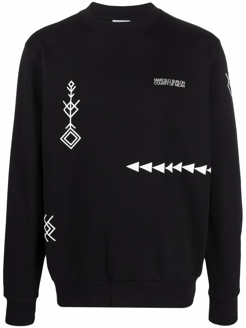 logo-print cotton sweatshirt - 1