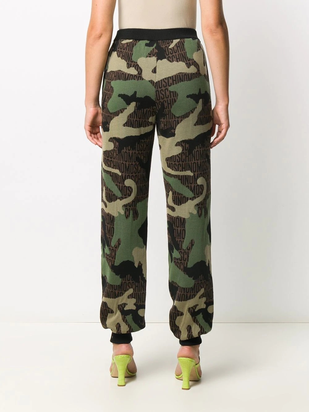 camouflage intarsia-knit track pants - 4