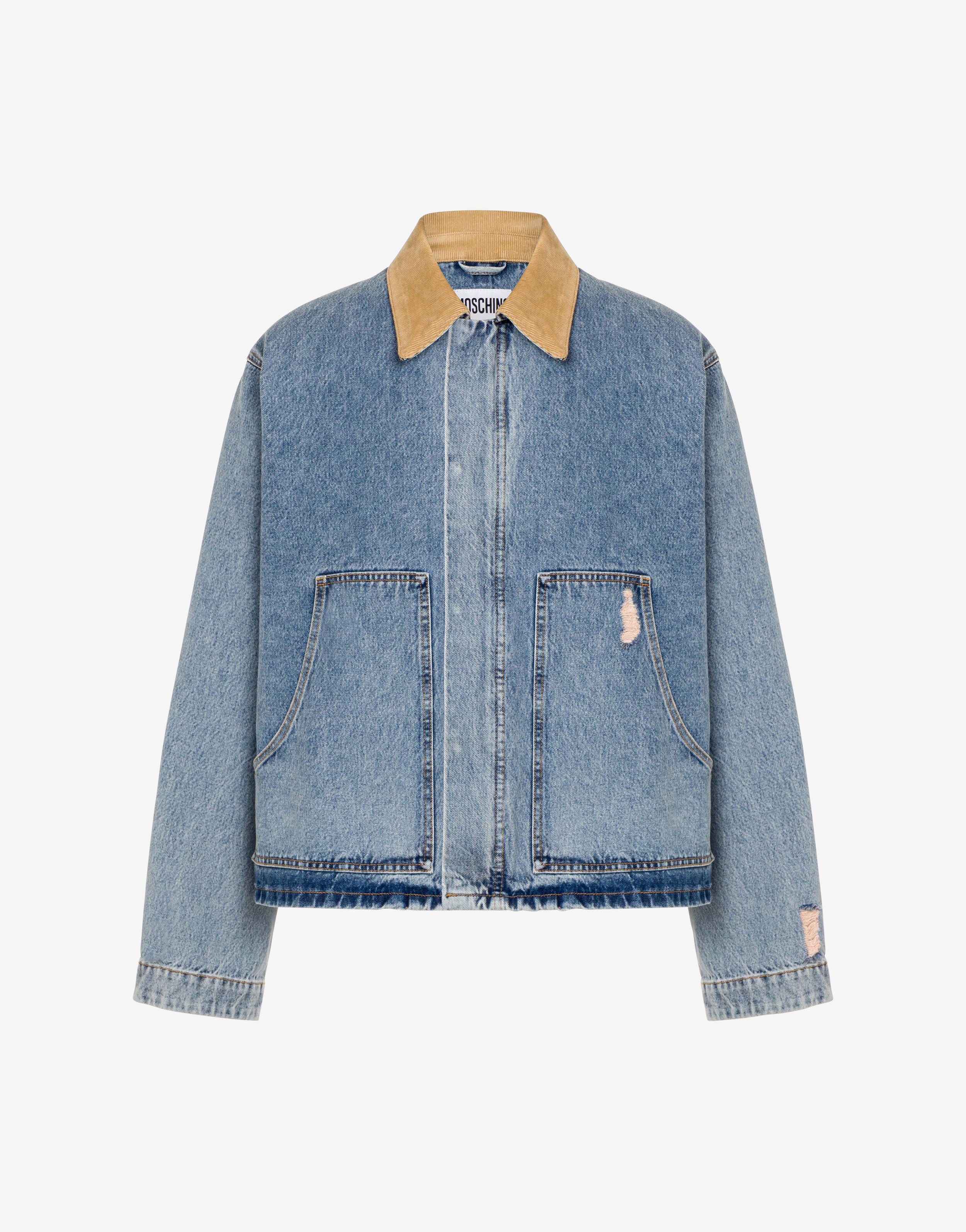 Moschino DESTROYED DENIM JACKET | REVERSIBLE