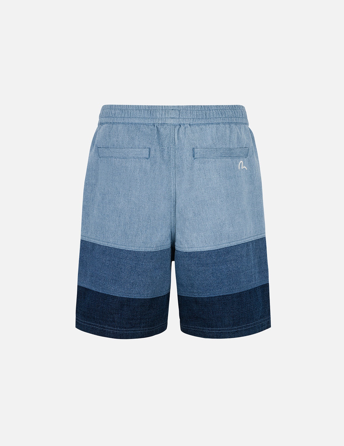 Panel Design Regular Fit Denim Shorts - 2