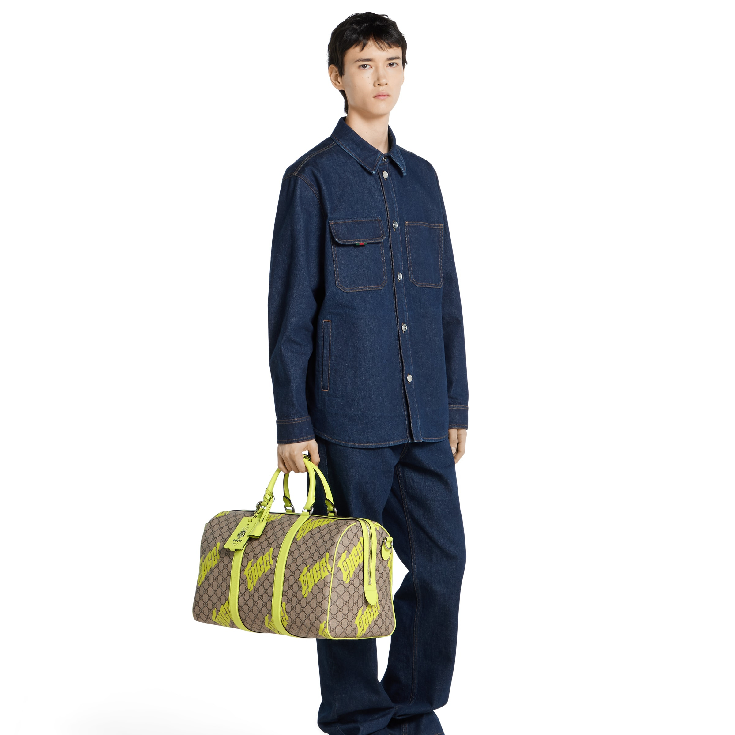 Medium duffle bag with print - 3