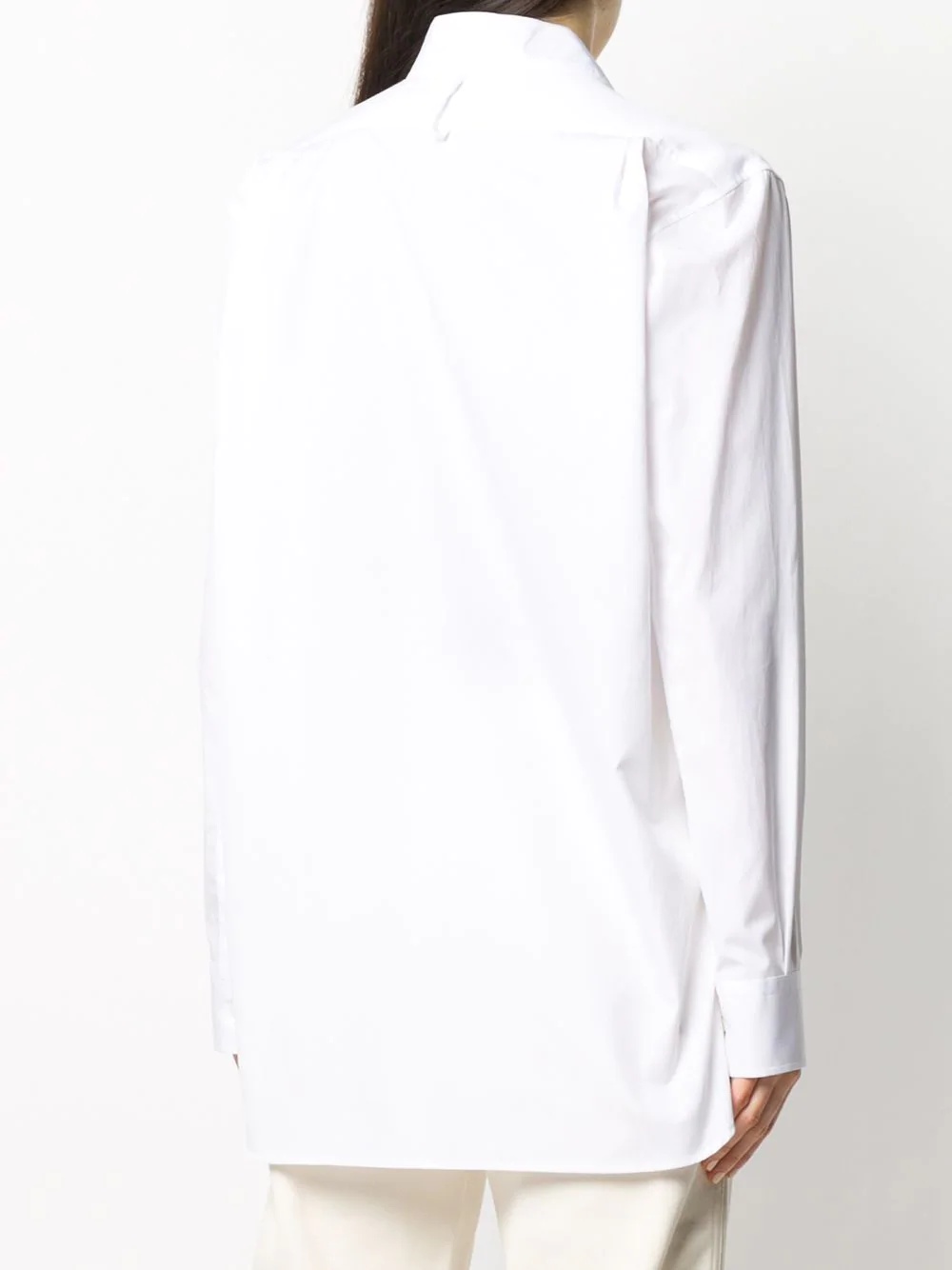 pleated bib detail shirt - 4