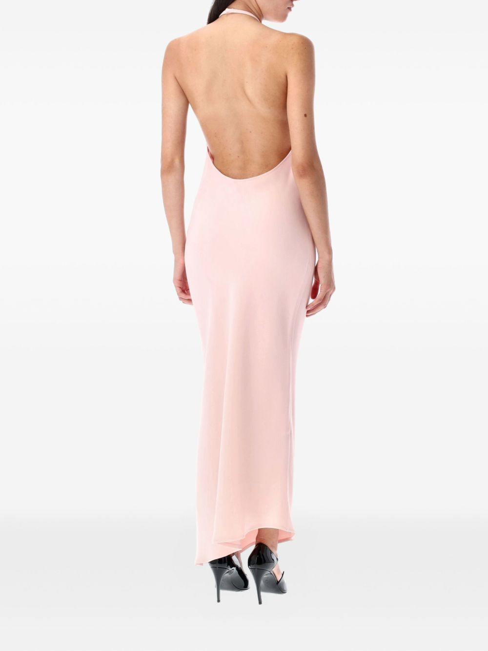 halter-neck clasp maxi dress - 2