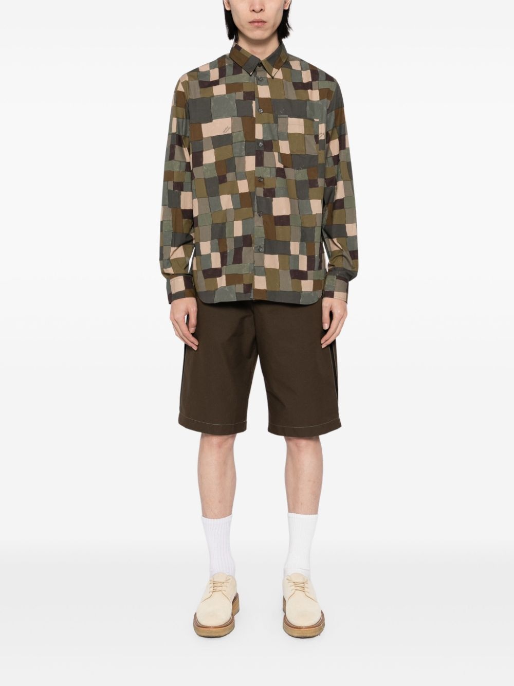 geometric-print shirt - 2