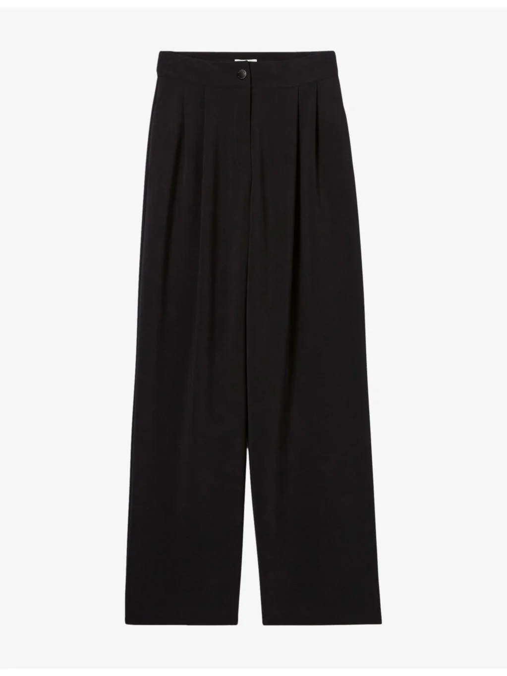 Wide-Leg High-Rise Stretch-Woven Trousers - 1