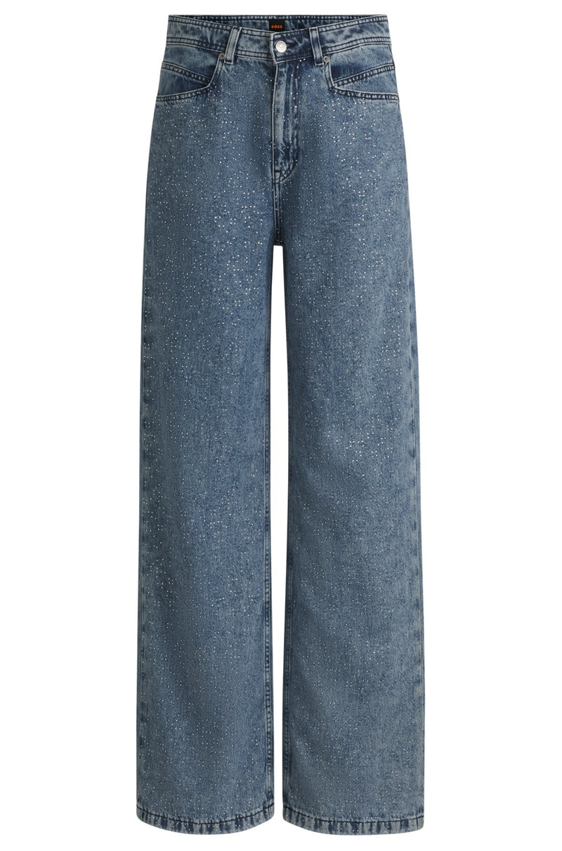 WIDE-LEG JEANS IN BLUE DENIM 1