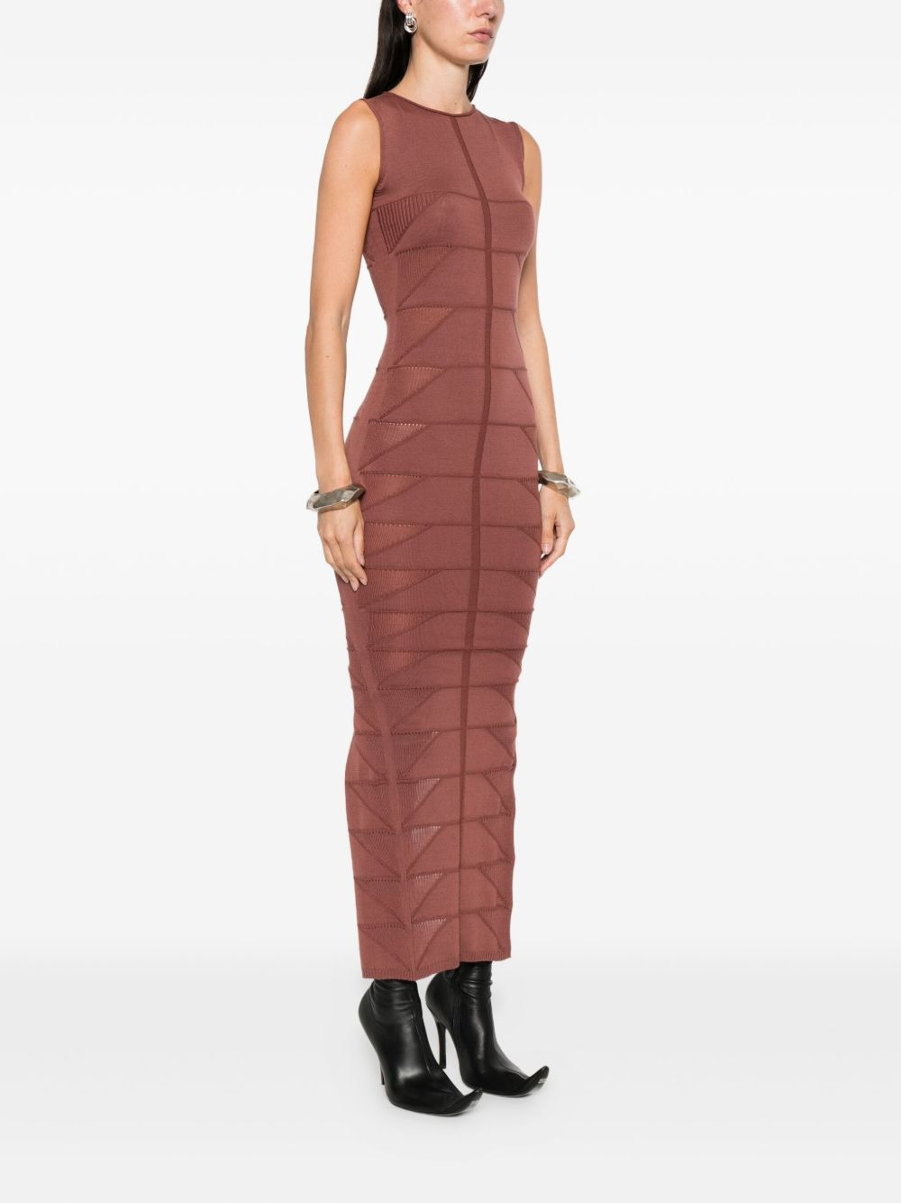 knitted sleeveless midi dress - 3