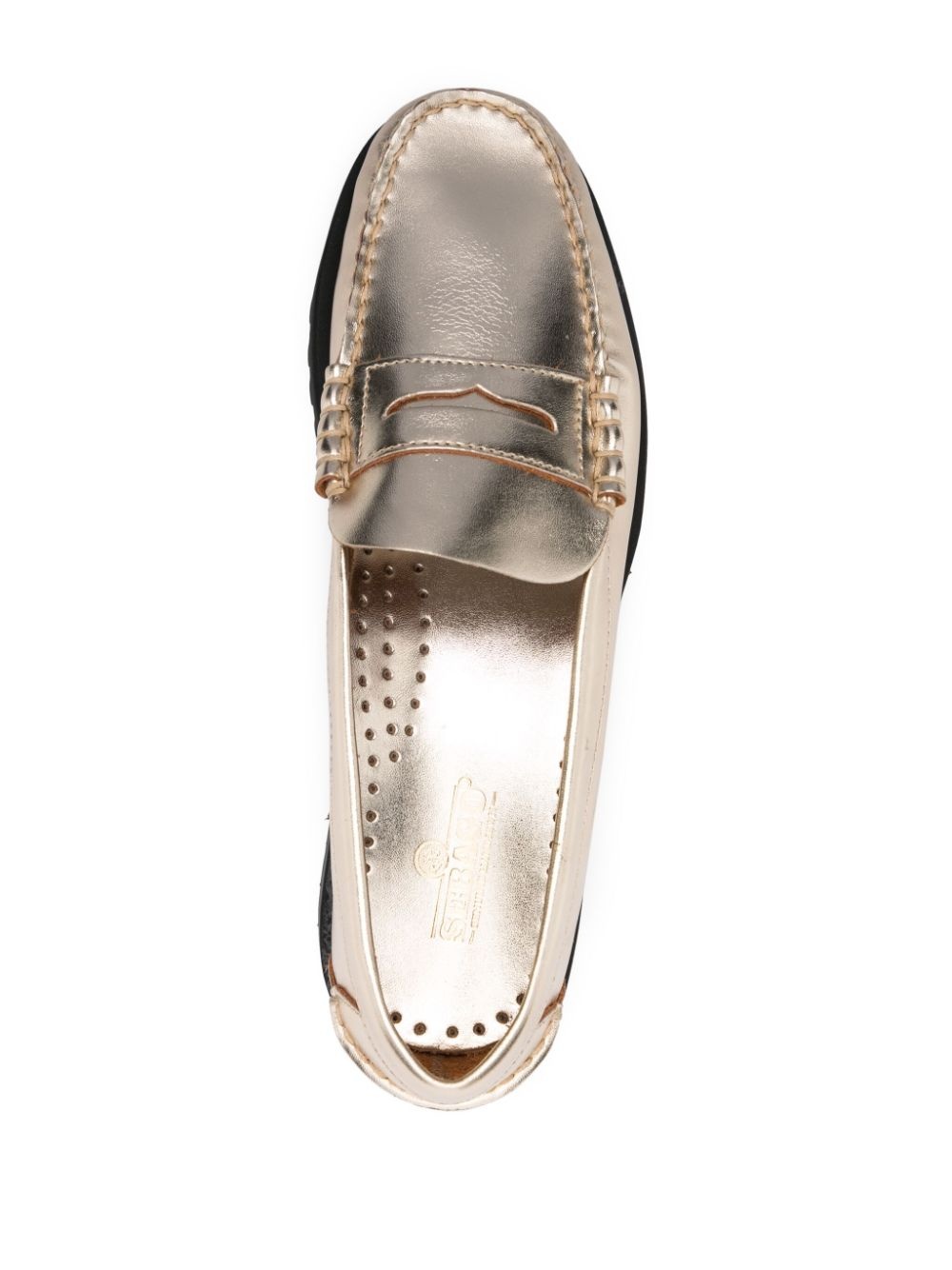 Dan 20mm metallic leather loafers - 4