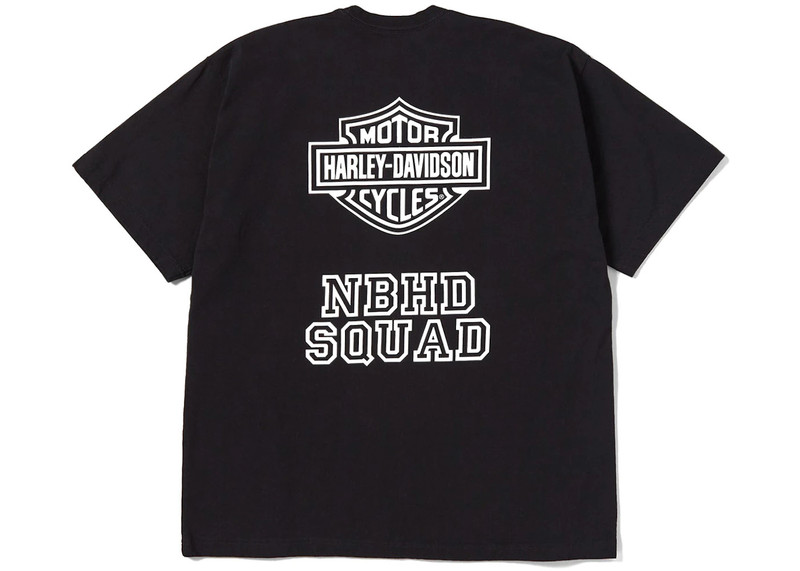 NEIGHBORHOOD Neighborhood x Harley Davidson Cracked Print T-Shirt Black outlook