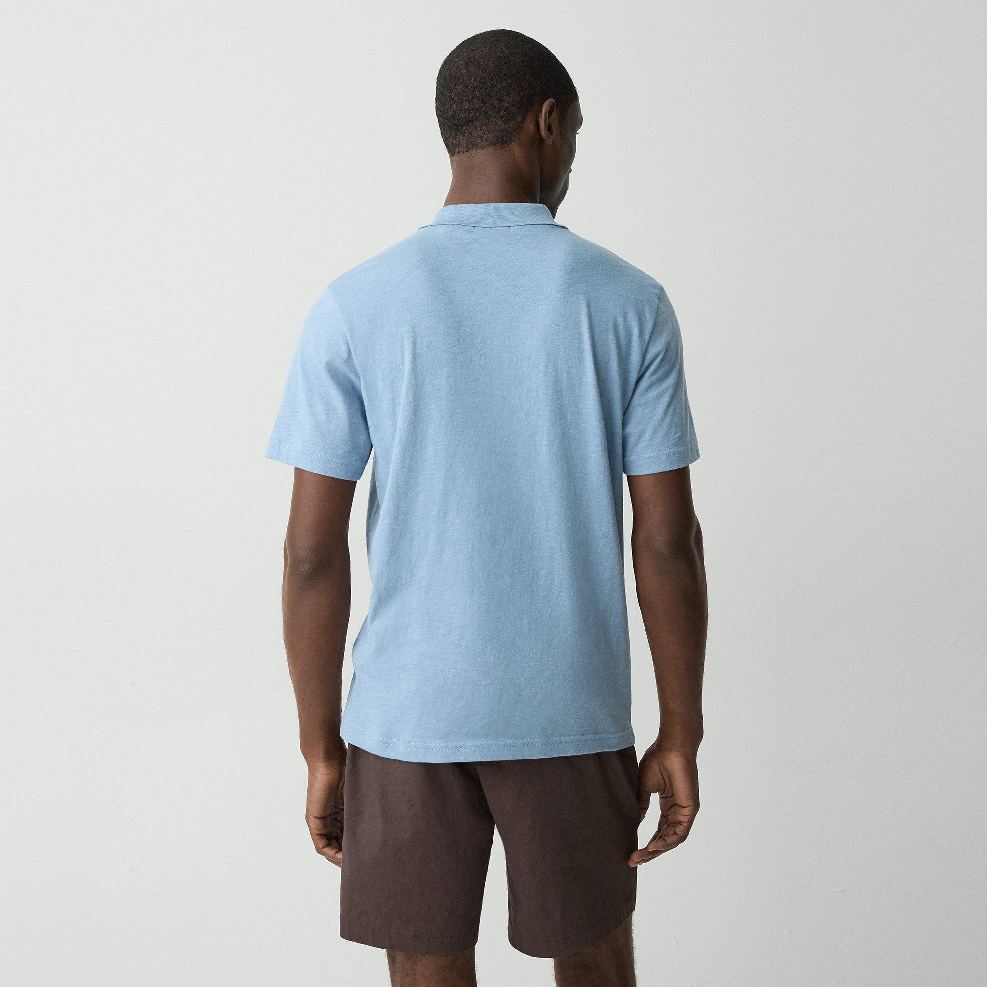 Bron Polo Shirt in Cosmos Slub Cotton - 4