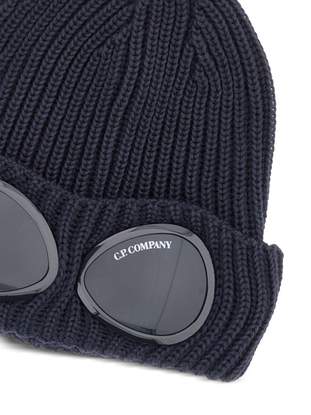 Goggle-detail ribbed beanie - 2