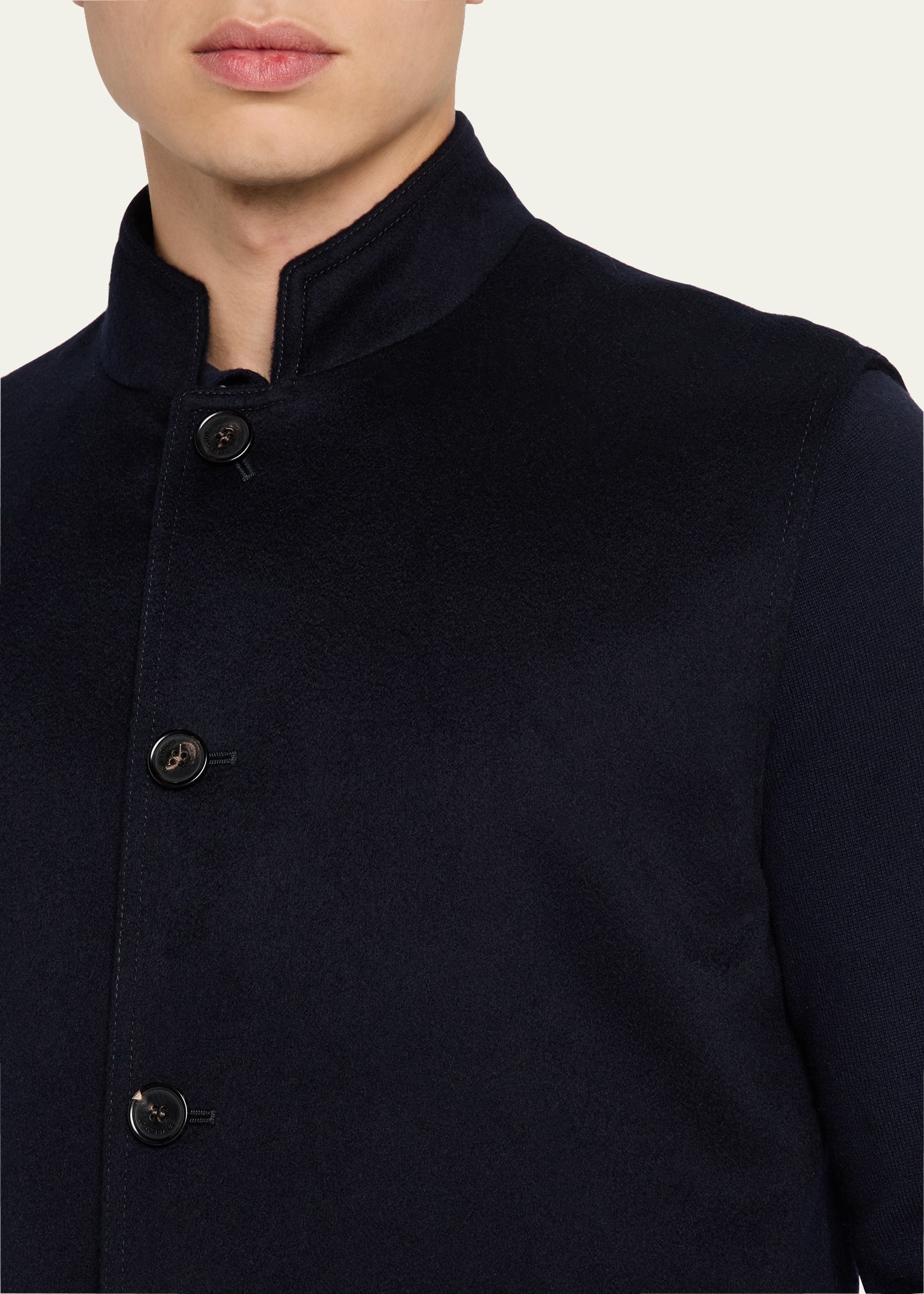 Men's Henley Cashmere Water-Repellent Vest - 5