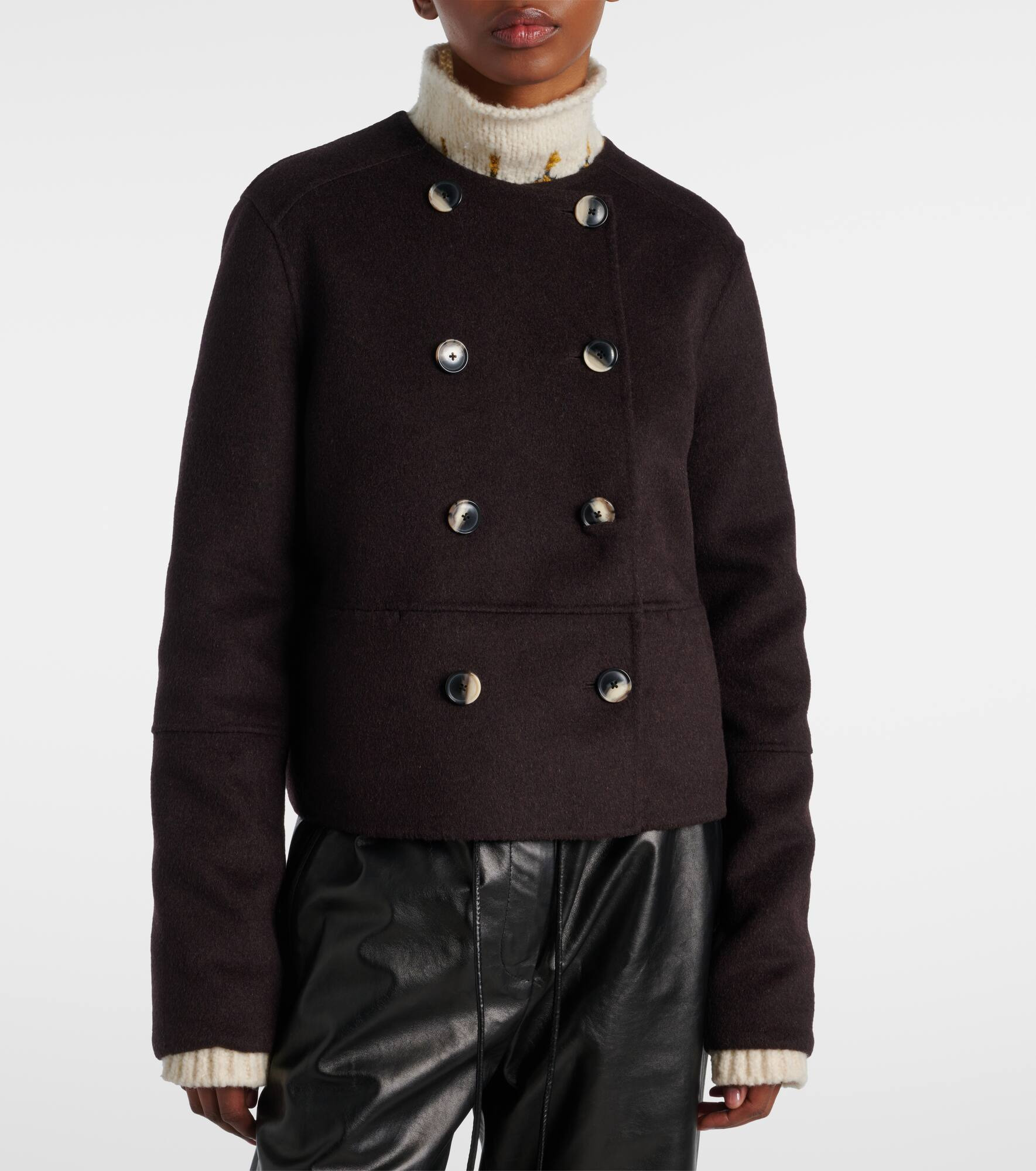 Courtney double-breasted wool-blend jacket - 6