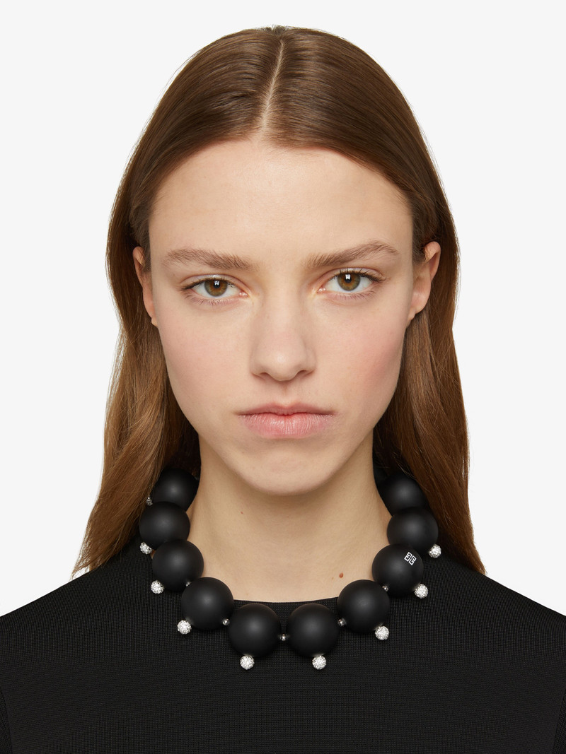 4G PEARL NECKLACE WITH CRYSTALS 3