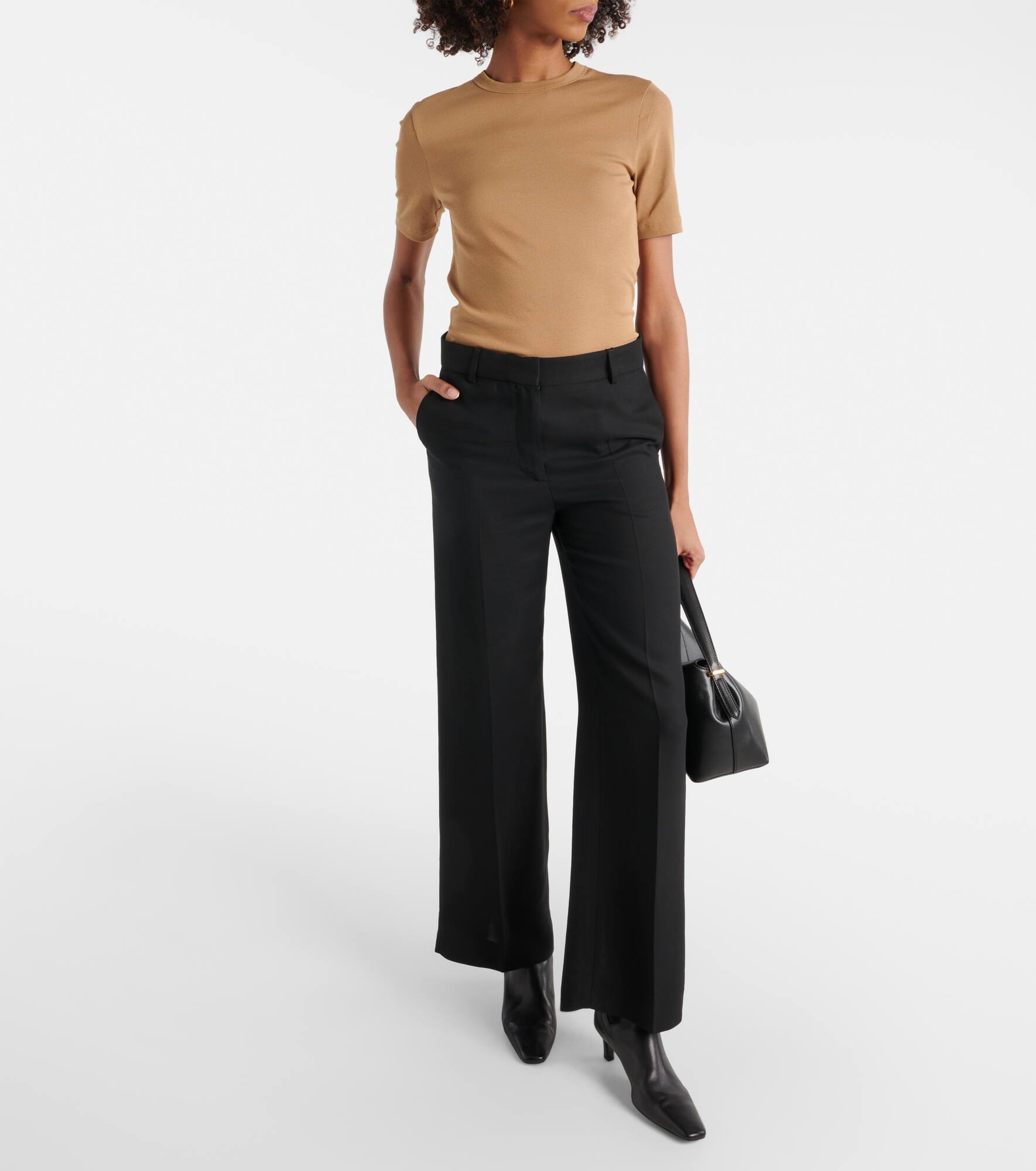 Mid-rise straight pants - 7