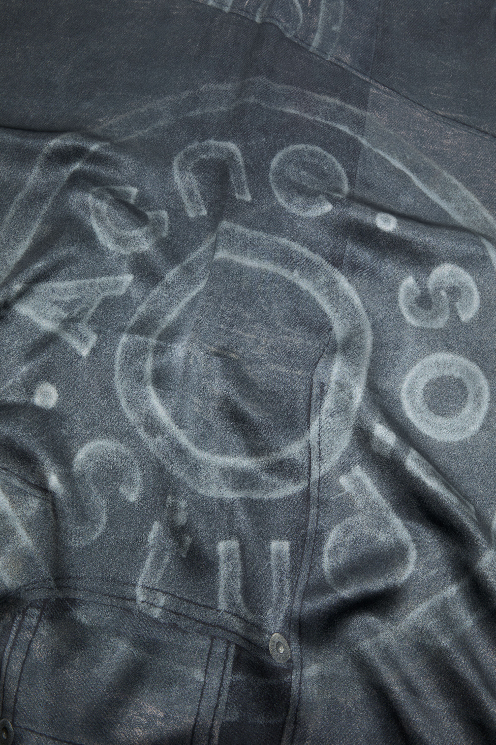 Printed silk scarf - Dark Blue - 4