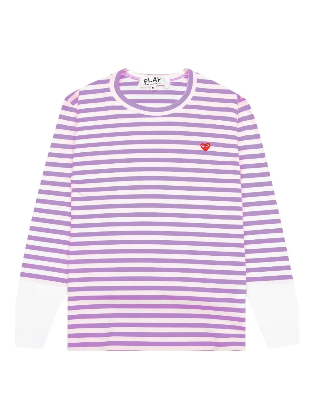 striped logo-patch T-shirt - 1