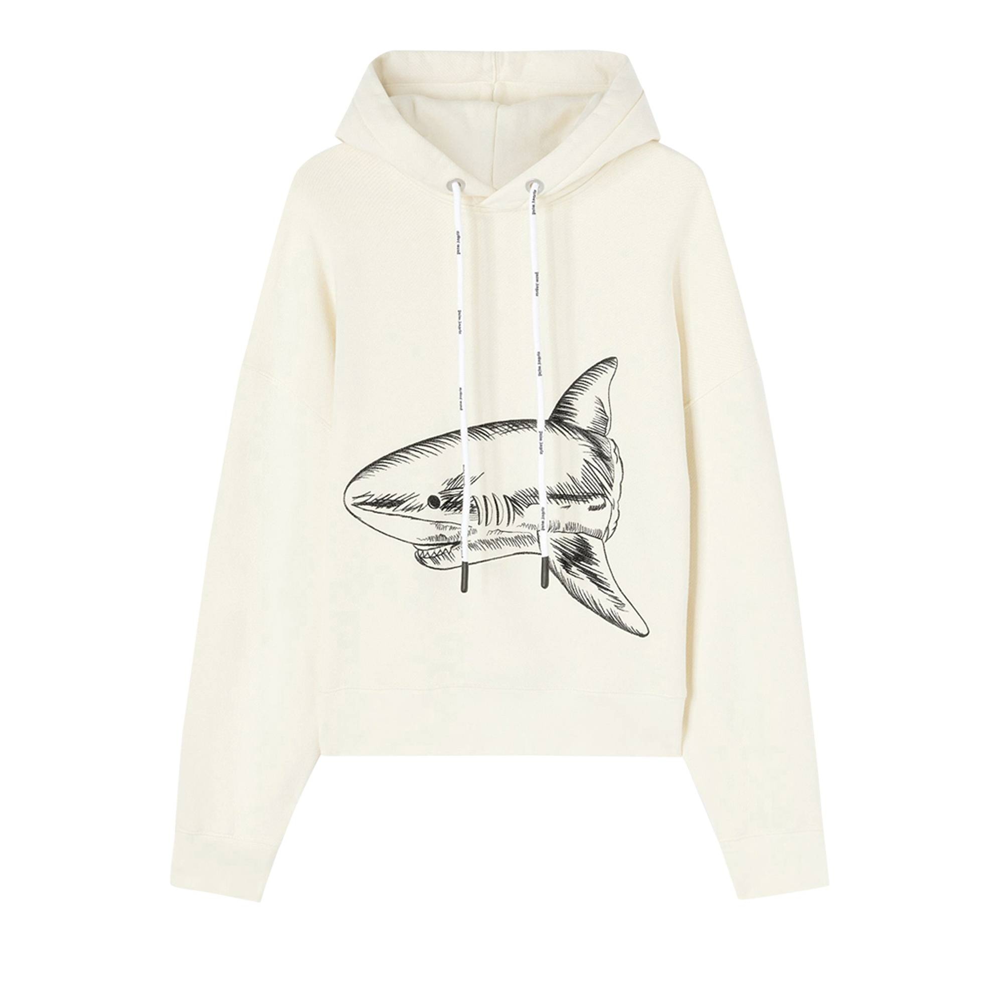 Palm Angels Split Shark Hoodie 'Butter' - 1