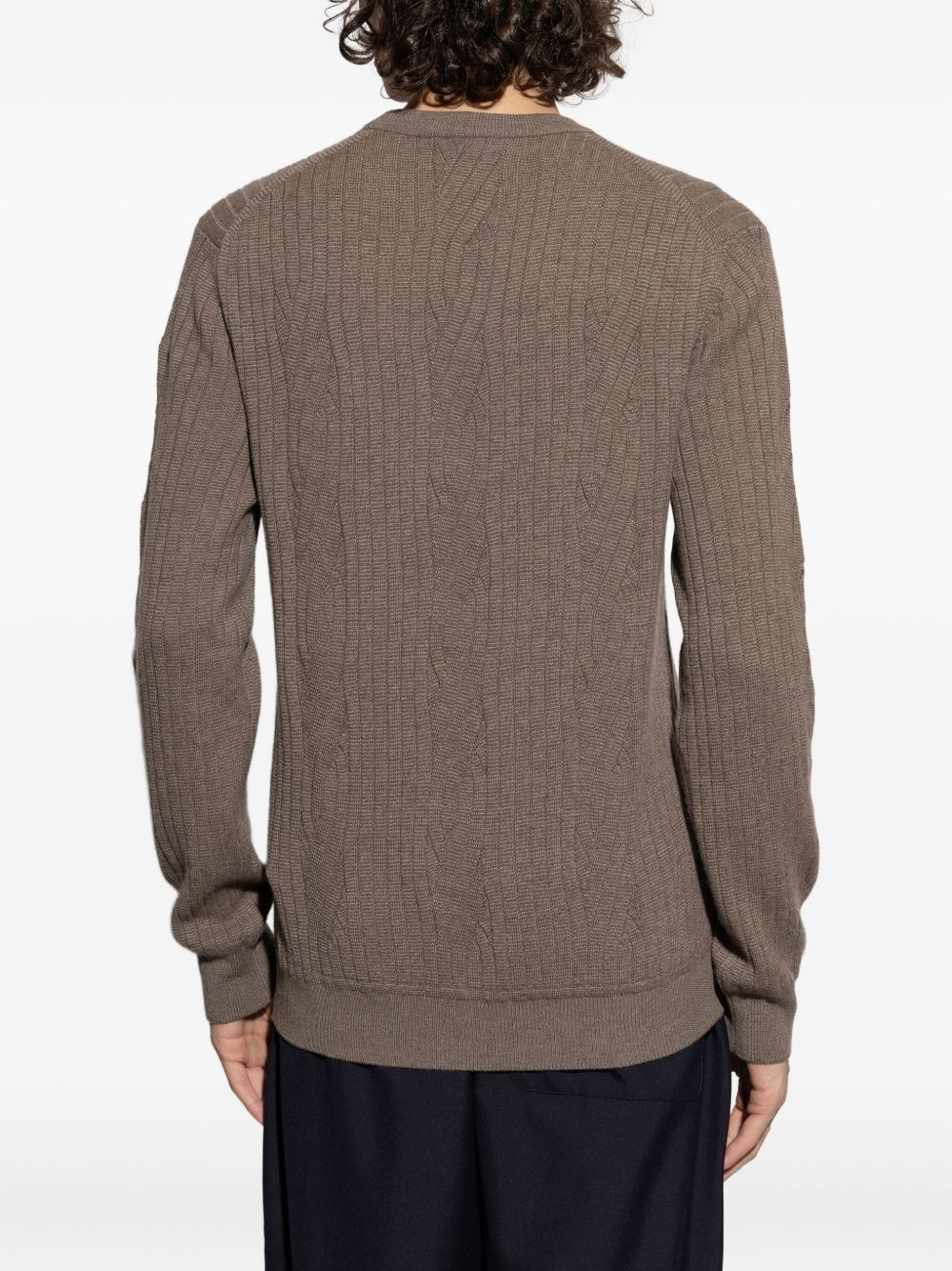 cable-knit ribbed sweater - 4