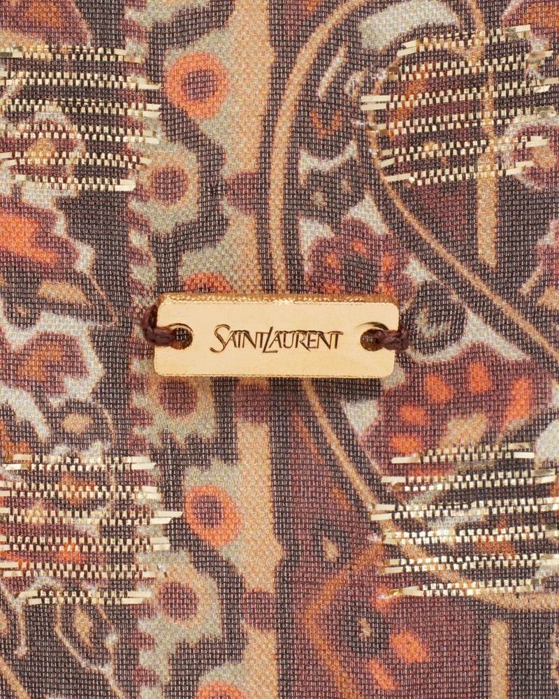 SAINT LAURENT SCARF IN STRIPED PAISLEY SILK AND LUREX outlook