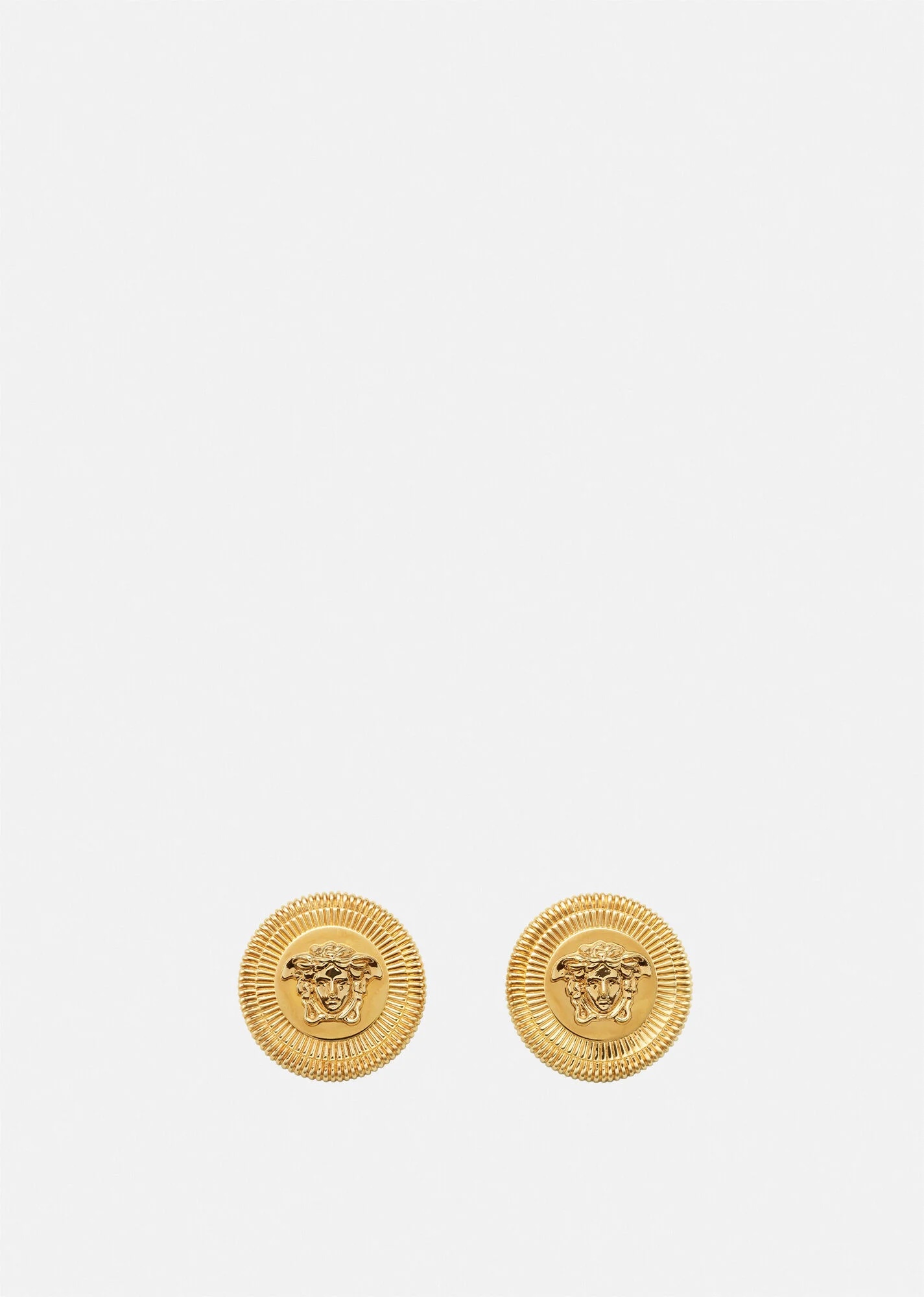 ピアス Versace 1005333 1A00638 MEDUSA BIGGIE Earrings Versace Medusa Round Biggie Stud Earrings | Neiman Marcus