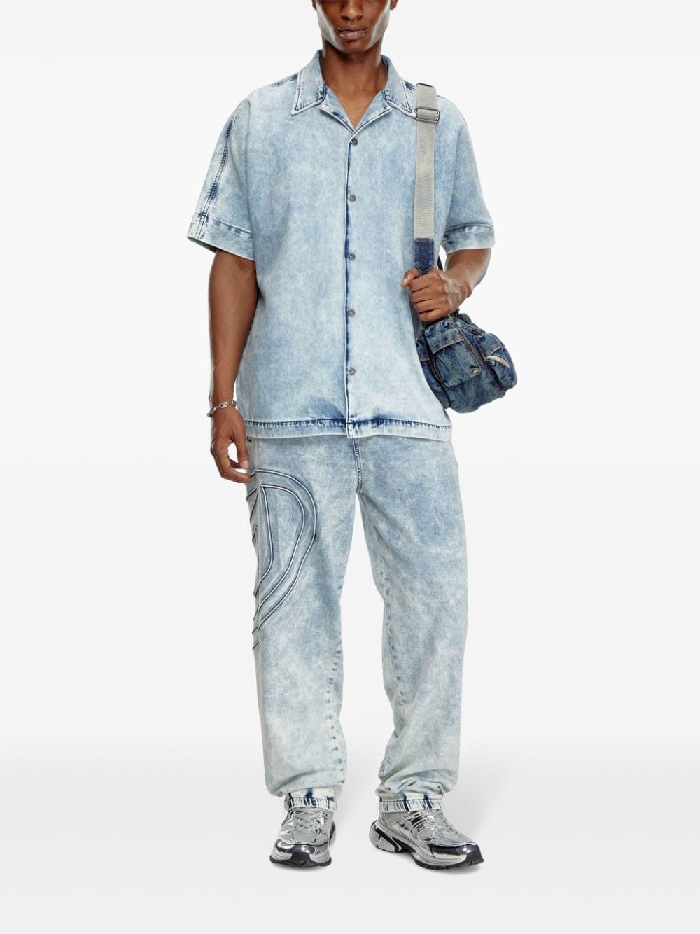 Diesel D-Nabil-S short-sleeved denim shirt | farfetch