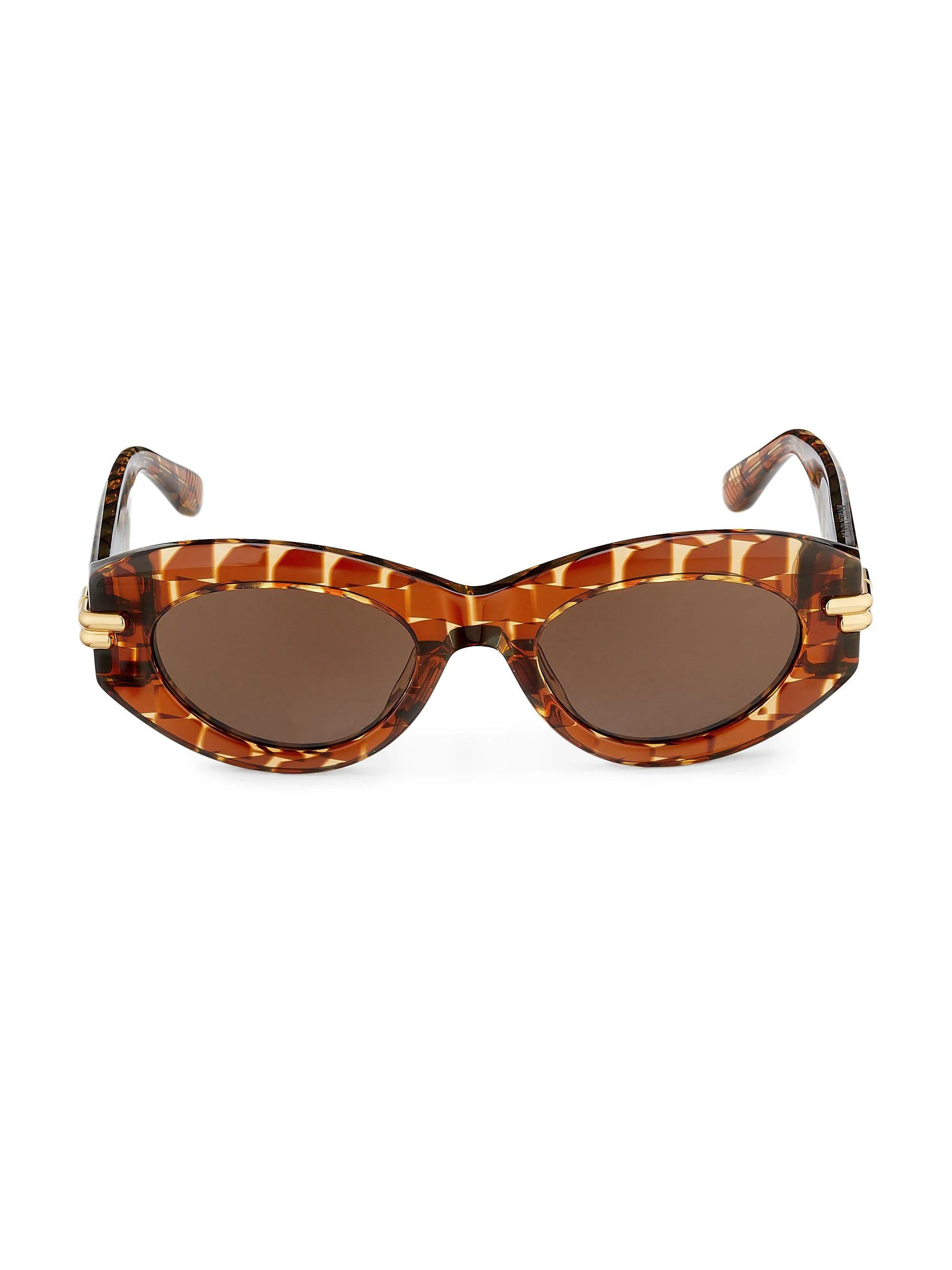 Women's Curvy Bold Ribbon 51MM Cat-Eye Sunglasses - Brown - 1