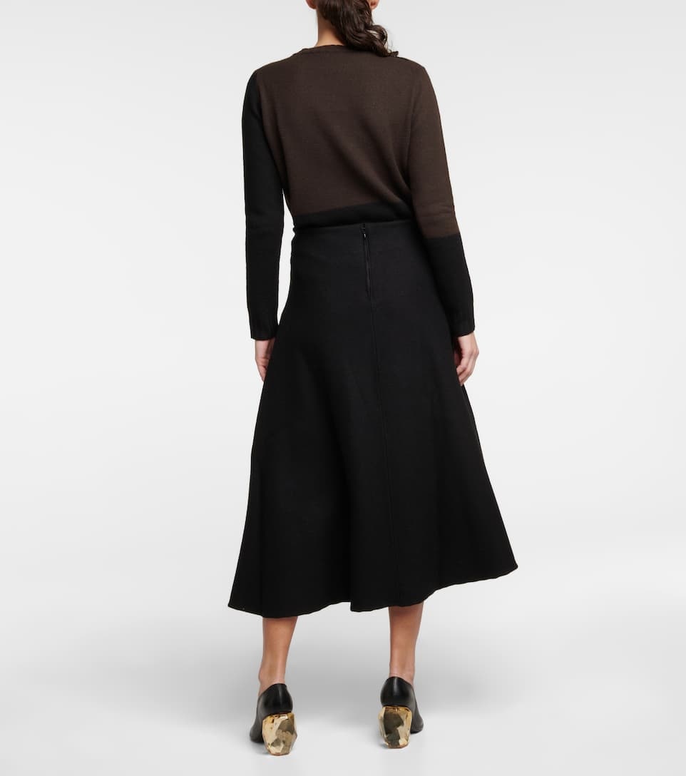 Virgin wool midi skirt - 3