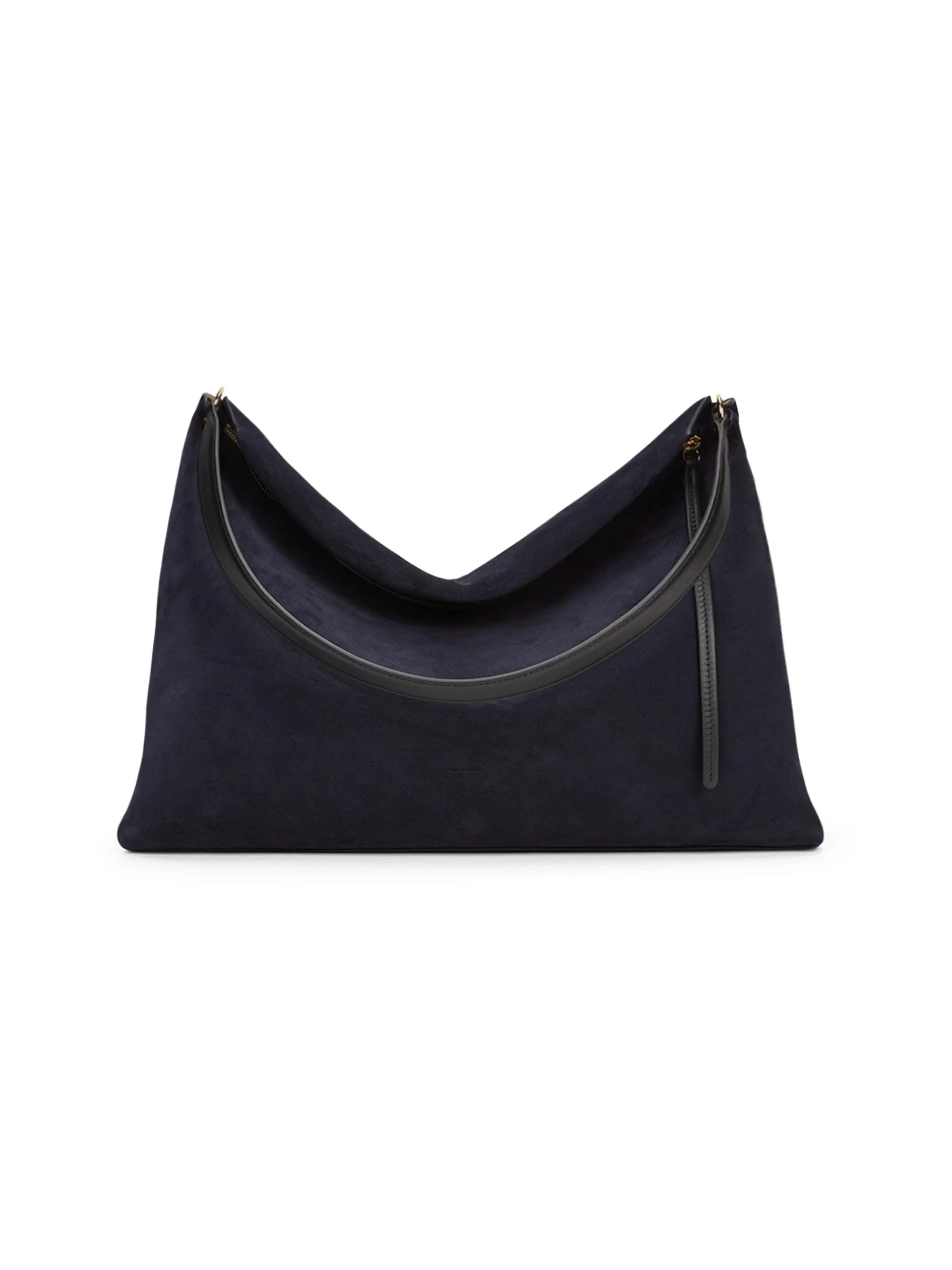 Women's Penelope Leather Tote Bag - Orion Suede Black - 1