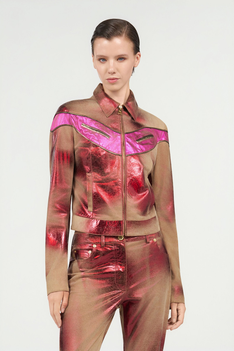 Metallic Leather Jacket 3