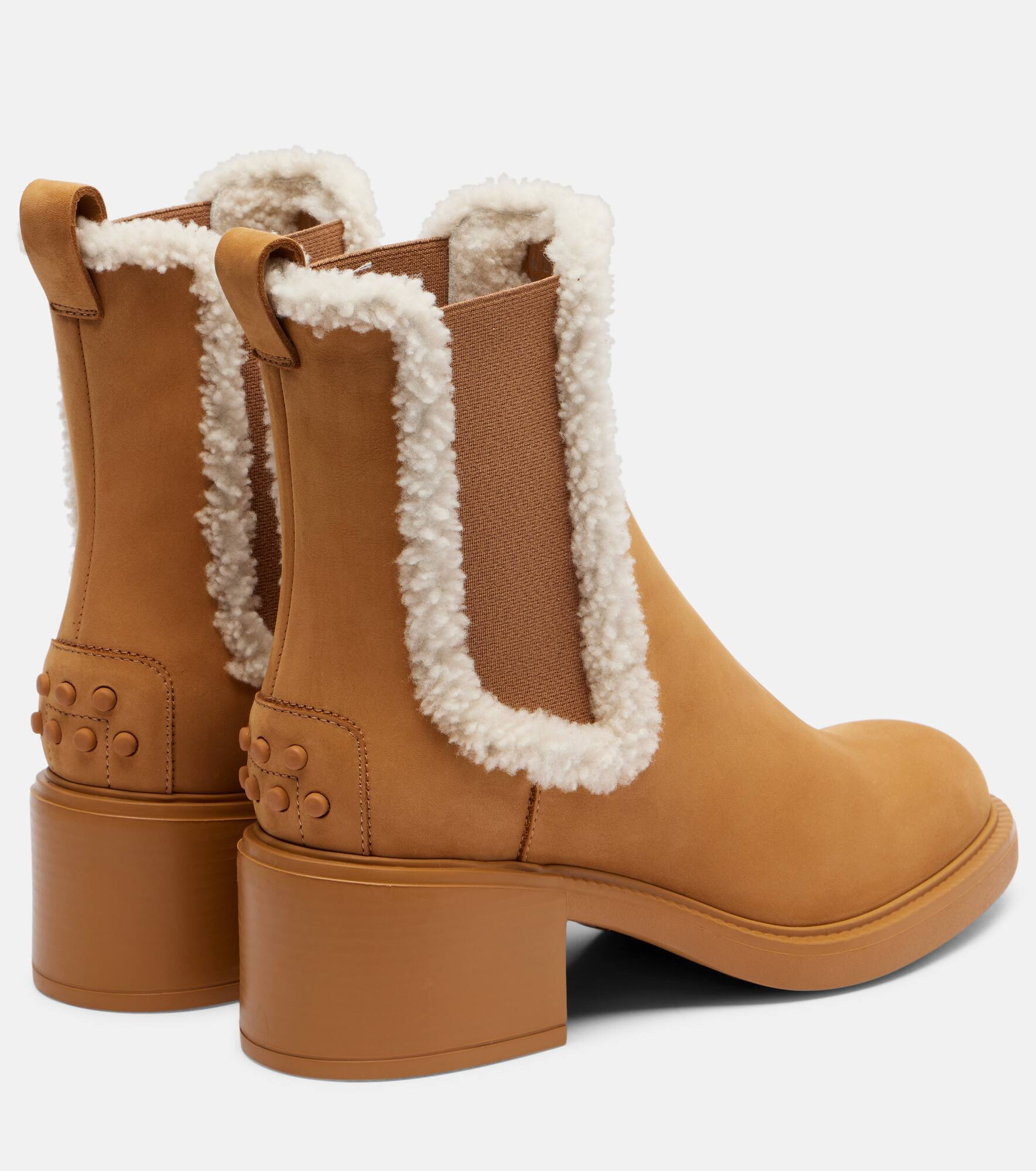 Shearling-trimmed suede Chelsea boots - 2