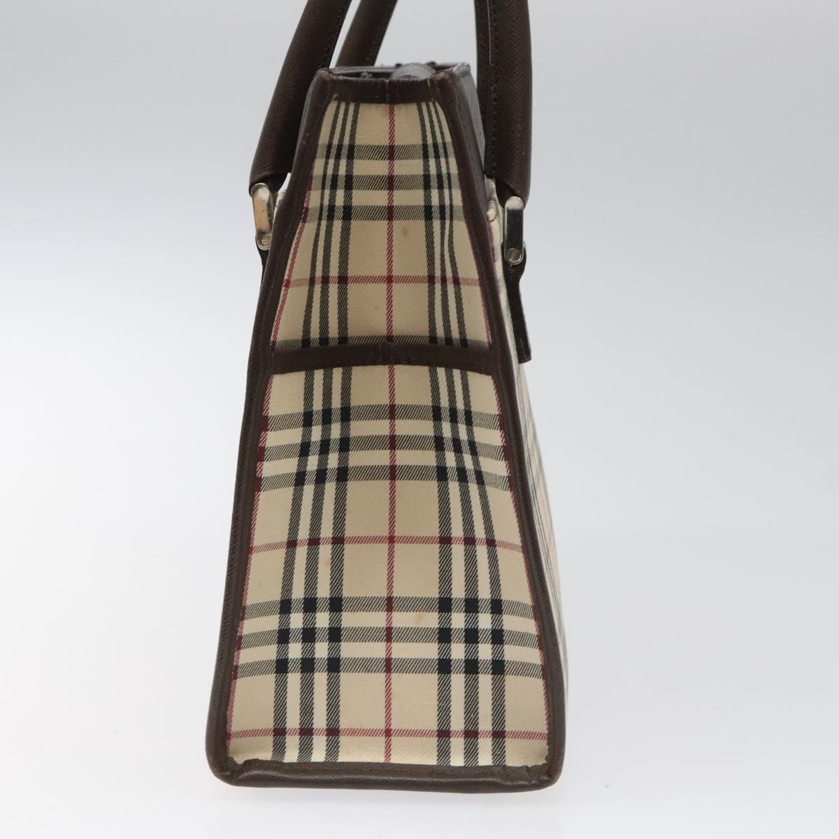 Burberry Nova Check Hand Bag Canvas Beige - 5