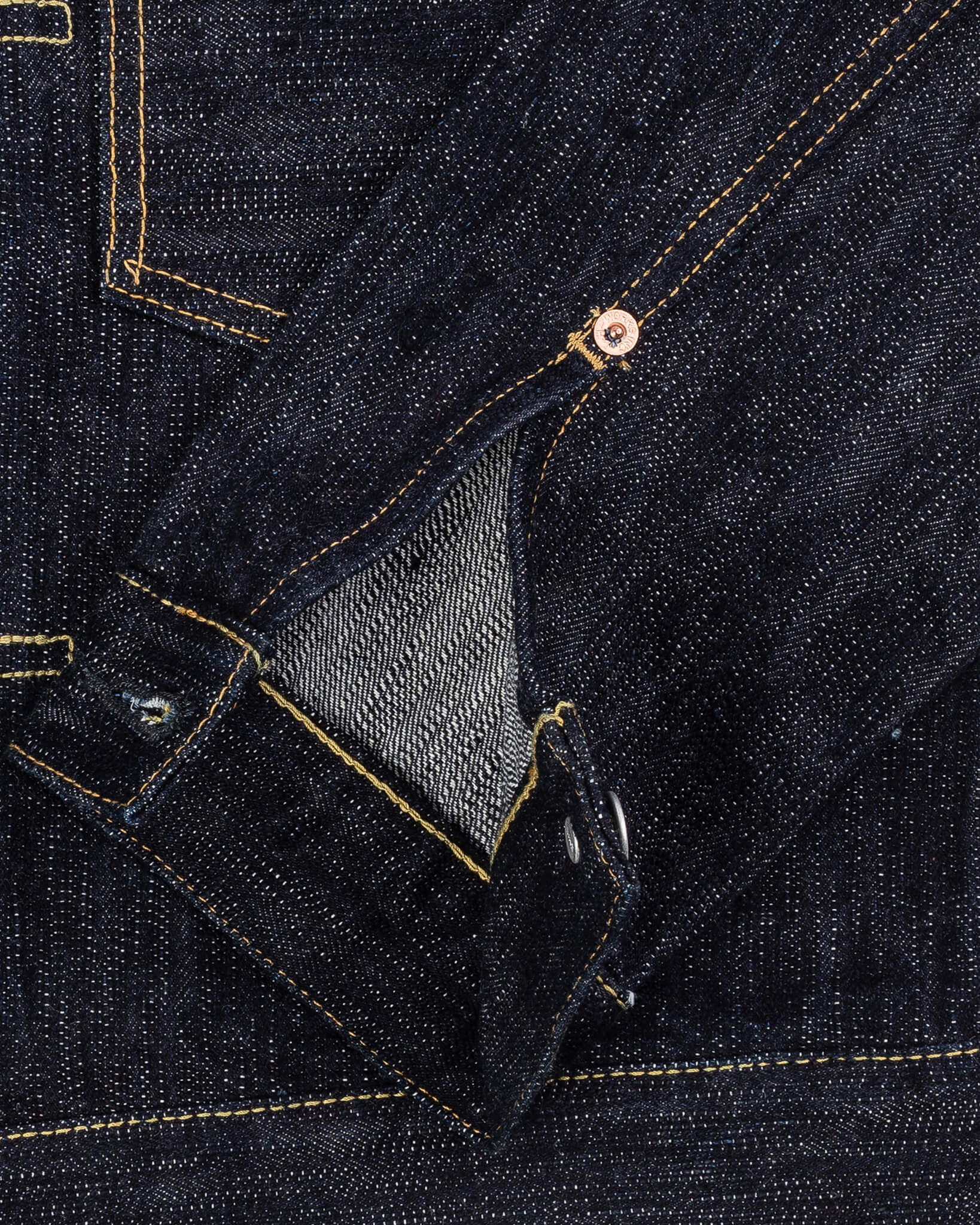 IHJ-507-SLB 16oz Slubby Selvedge Denim Type II Jacket - Indigo - 14