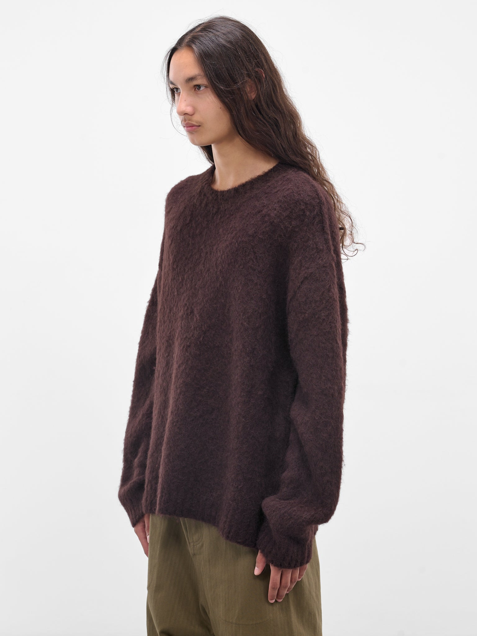 Brown Alpaca-Wool Knit Sweater - 2