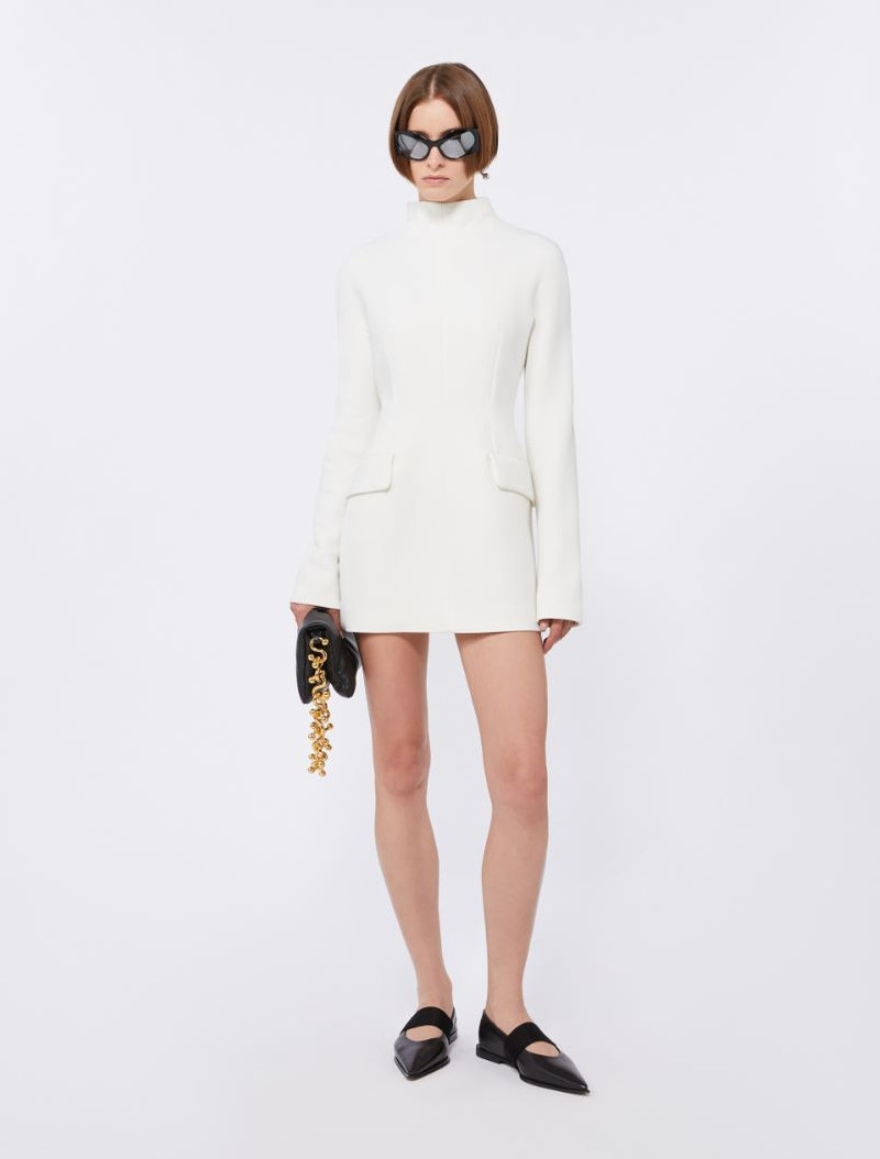 Sportmax Stretch wool short dress - KLEPSYDRA CAPSULE - white outlook