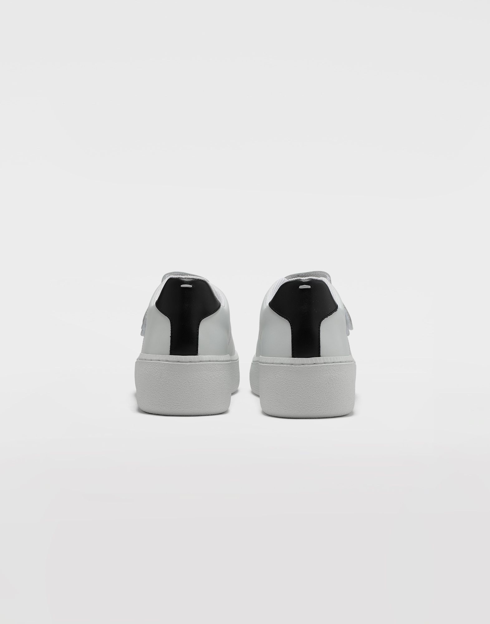 Wedge leather tennis shoes - 4