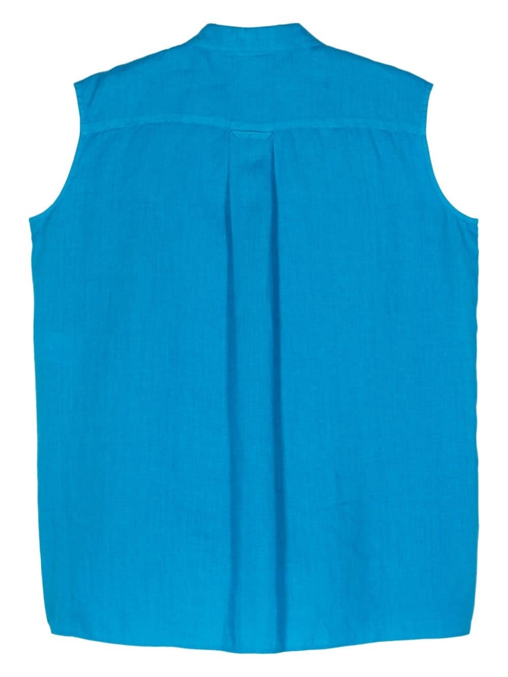 sleeveless linen shirt - 2
