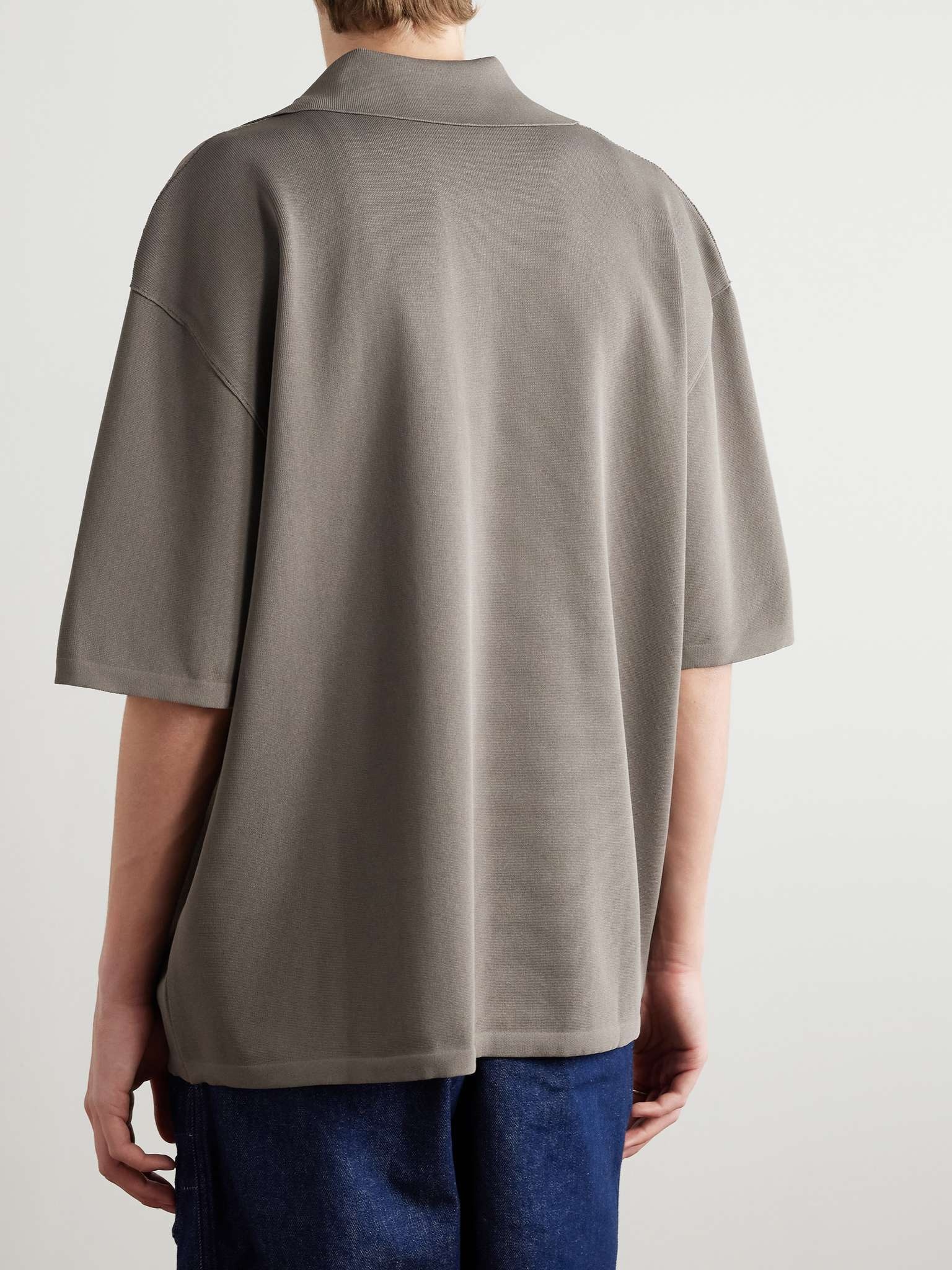Oversized Jersey Polo Shirt - 3