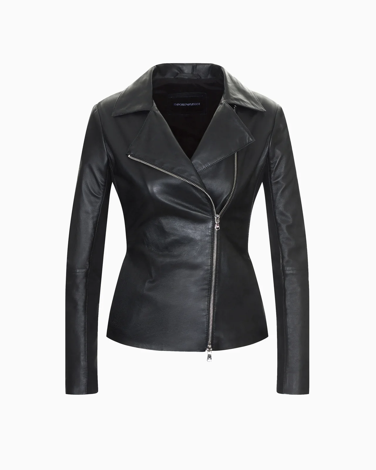Semi-aniline nappa-lambskin jacket with jersey inserts - 1