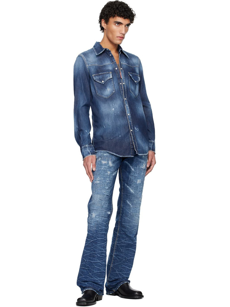 DSQUARED2 Blue Fashion Western Denim Shirt outlook