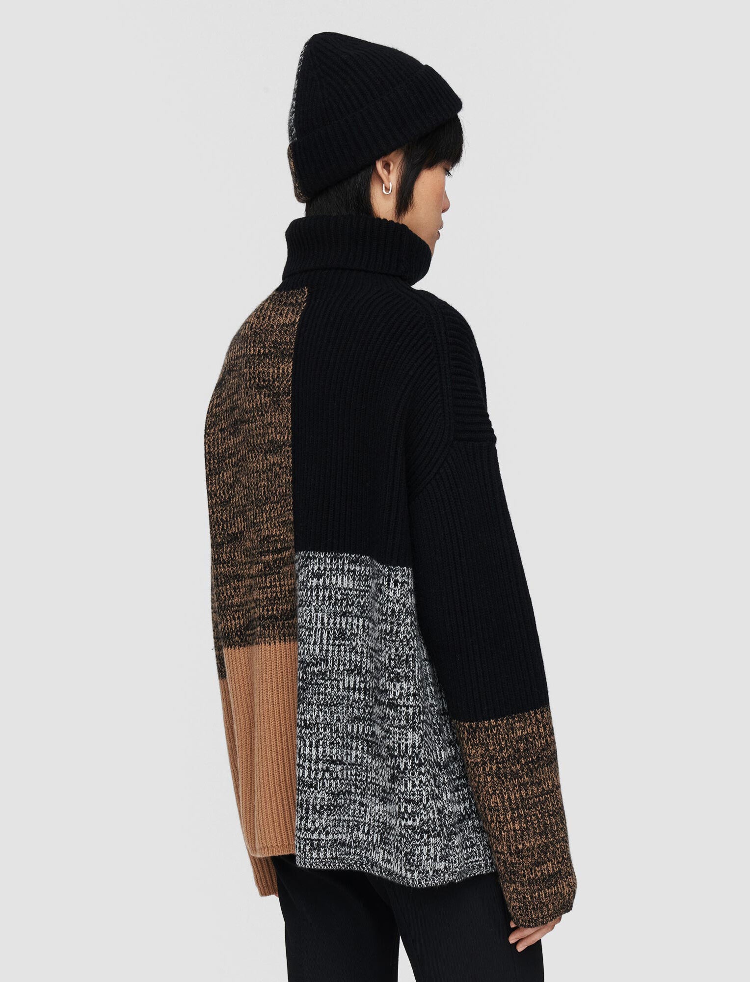 Merino Collage High Neck Jumper - 4
