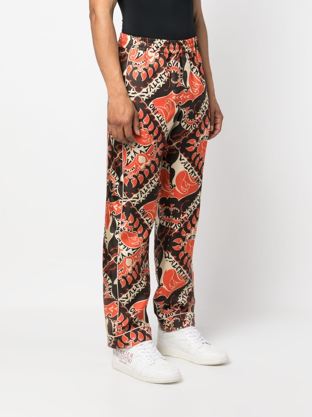 abstract-print pajama trousers - 3