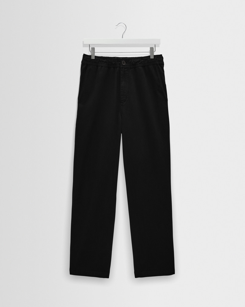 Hyde - Black Organic Cotton Twill Straight Fit Trousers 1
