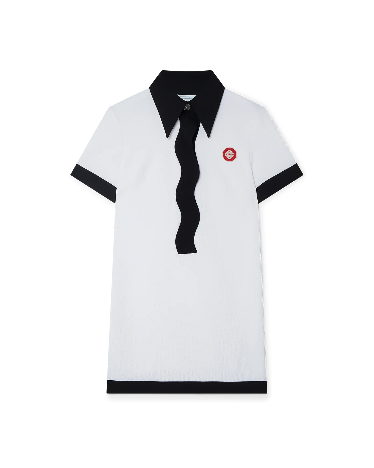 Black & White Wave Polo Dress - 1
