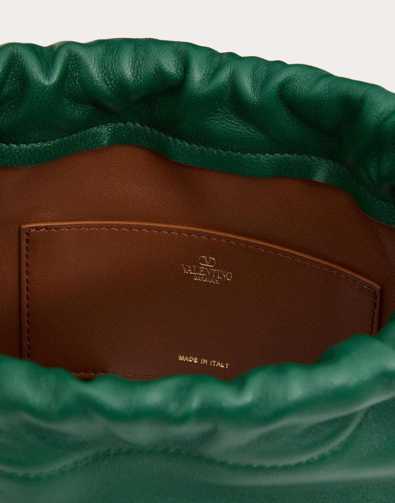 Valentino VLOGO POUF NAPPA LEATHER MINI BUCKET BAG outlook